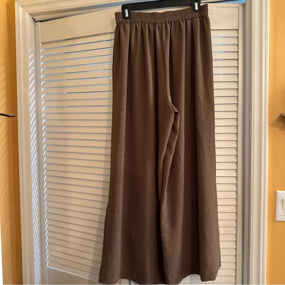 Wide Leg Brown Pants